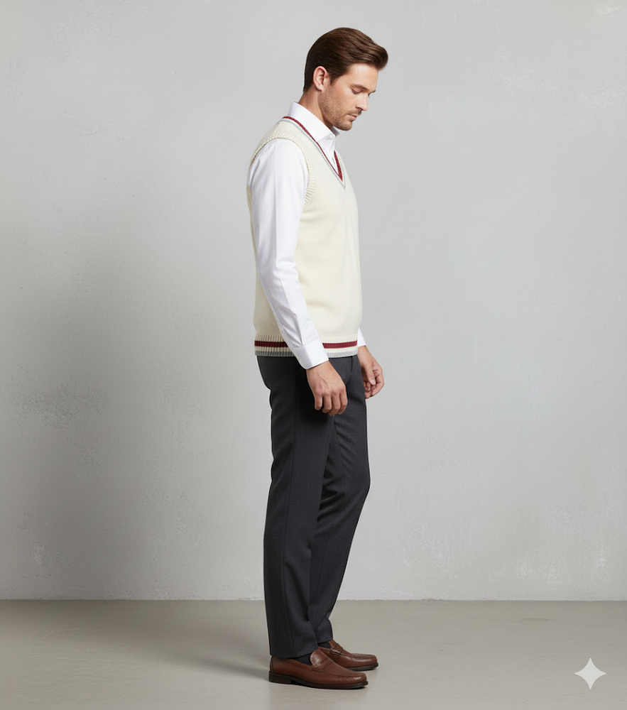 Herren Strickweste im College Stil | Herbst | Übergröße