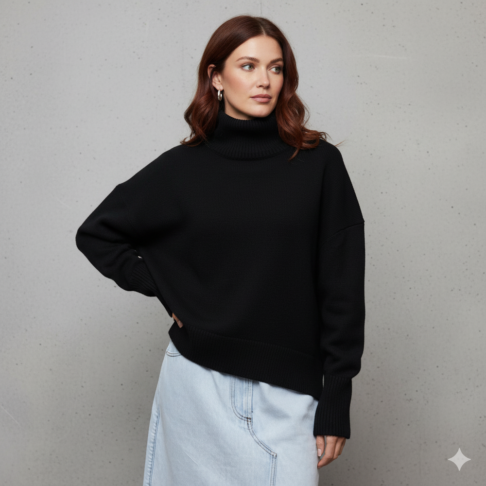 Kuscheliger Damenpullover mit Rollkragen | Warm für Herbst/Winter