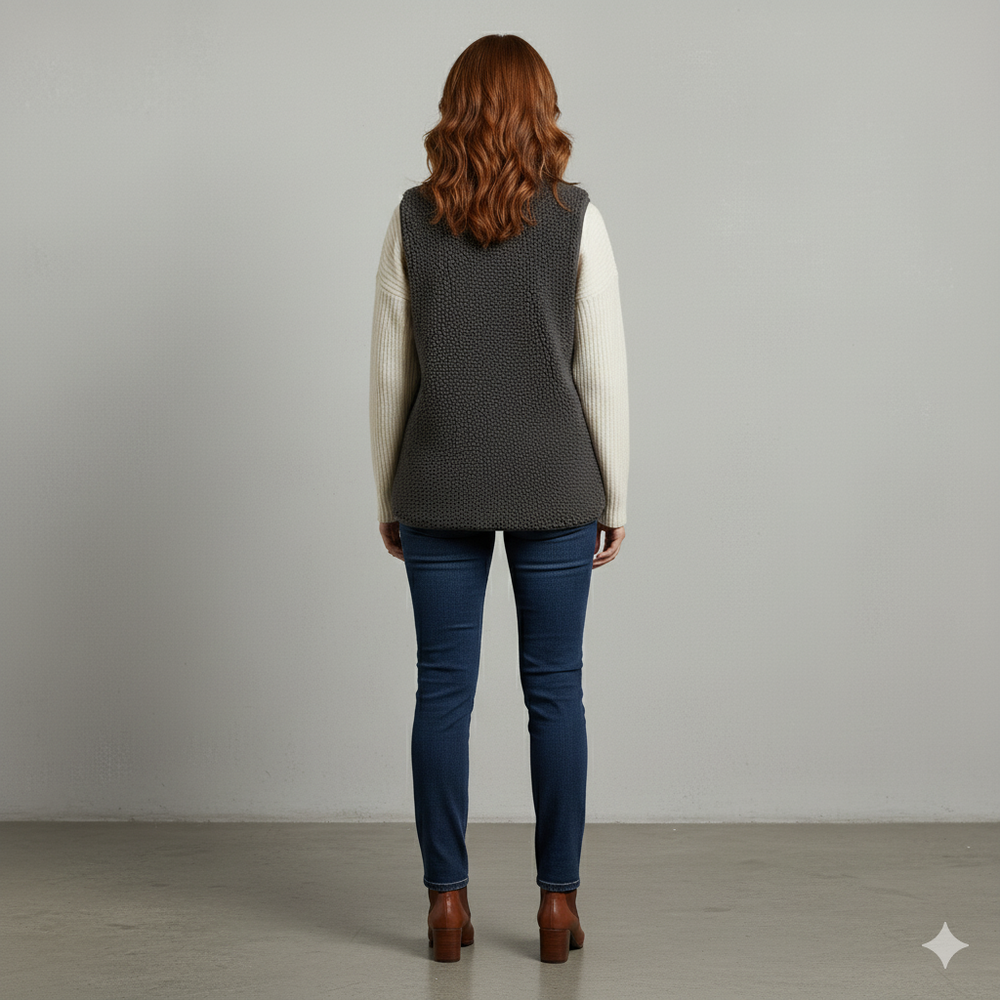 Kuschelige Damenweste aus Plüsch | Warm & Bequem für Herbst/Winter