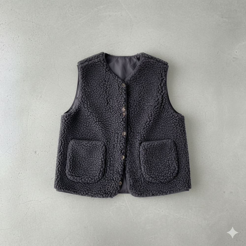 Kuschelige Damenweste aus Plüsch | Warm & Bequem für Herbst/Winter