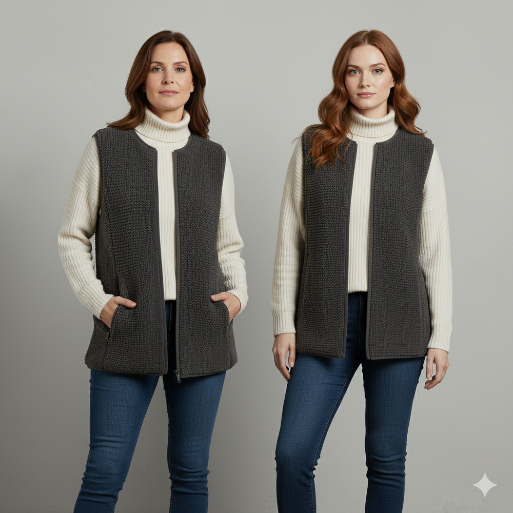 Kuschelige Damenweste aus Plüsch | Warm & Bequem für Herbst/Winter