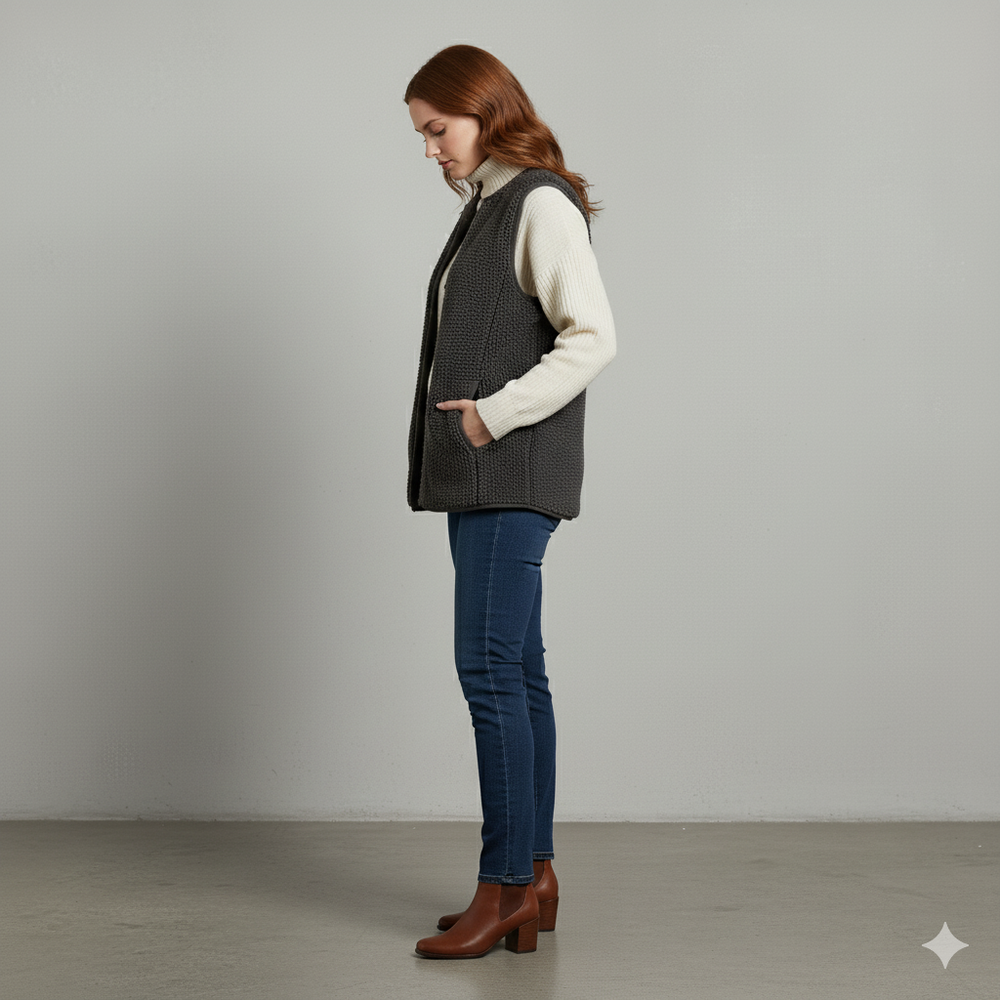 Kuschelige Damenweste aus Plüsch | Warm & Bequem für Herbst/Winter