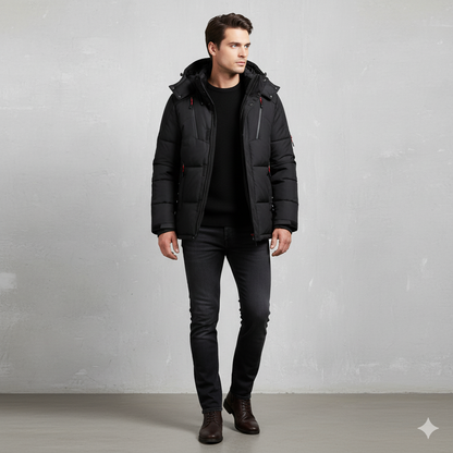 Warme Herren Daunenjacke mit Kapuze | Winter | Outdoor