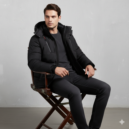 Warme Herren Daunenjacke mit Kapuze | Winter | Outdoor
