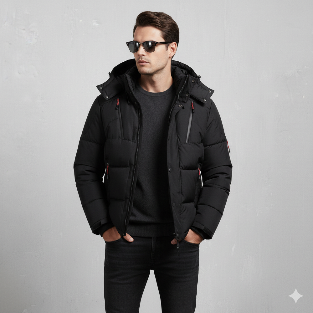 Warme Herren Daunenjacke mit Kapuze | Winter | Outdoor