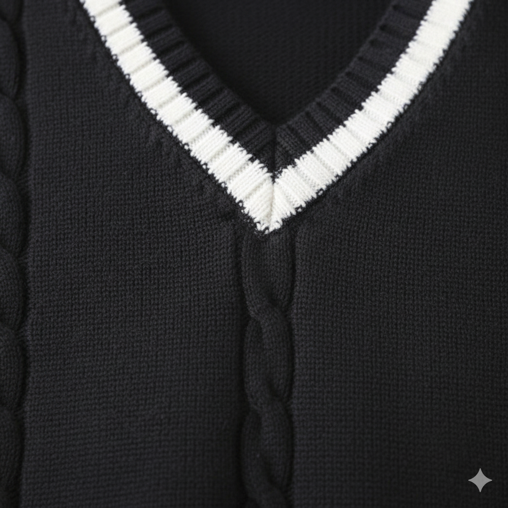 Herren Strickweste im College Stil | Herbst | Übergröße