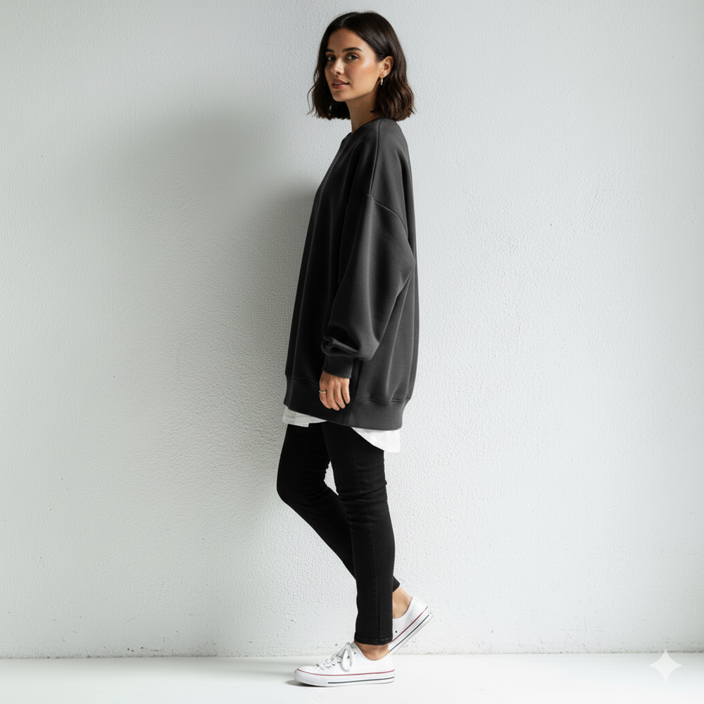 Lässiger Damen Hoodie mit Rundhalsausschnitt | Freizeit & Winter