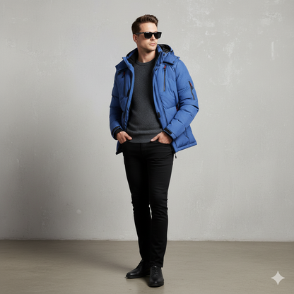 Warme Herren Daunenjacke mit Kapuze | Winter | Outdoor
