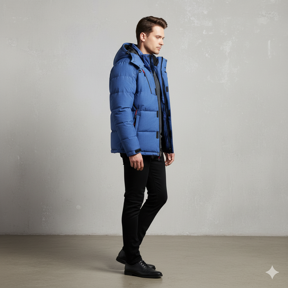 Warme Herren Daunenjacke mit Kapuze | Winter | Outdoor