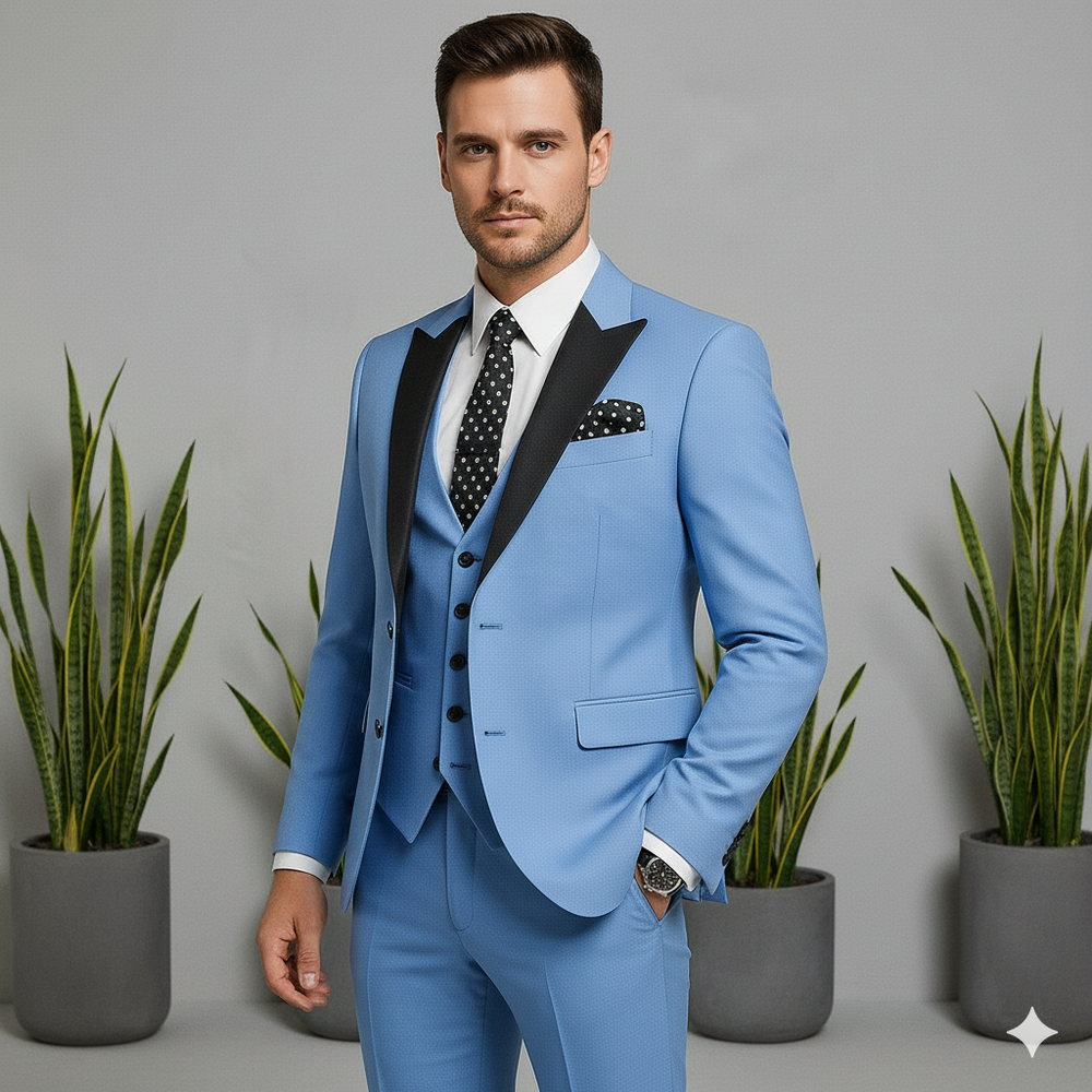 Herren 3-teiliger Anzug Slim Fit | Business Hochzeit Smoking