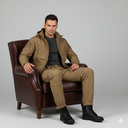 Herren Outdoor Taktikanzug mit Kapuze | Wasserabweisend & Winter