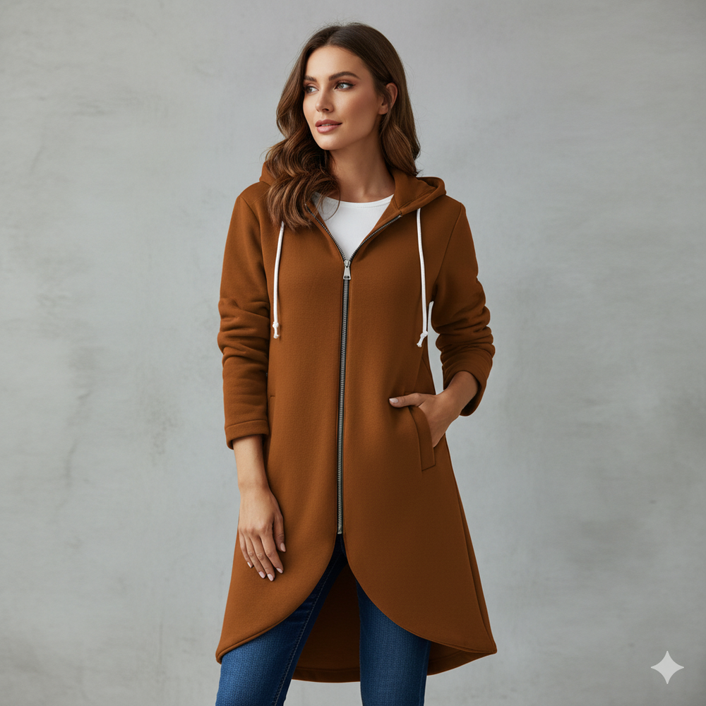 Damen Sweatjacke mit Kapuze & Reißverschluss | Herbst/Winter