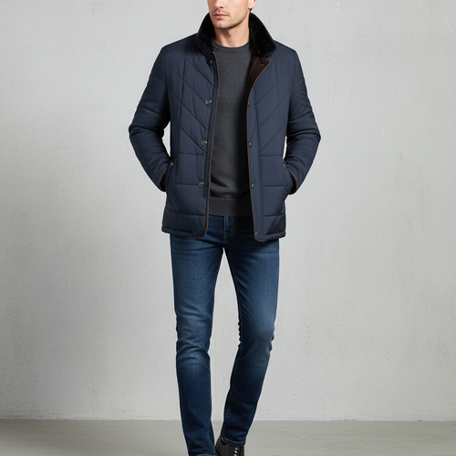 Elegante Herren Steppjacke mit Stehkragen | Warm | Winter