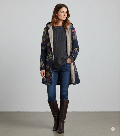 Damen Fleecejacke mit Kapuze | Plüsch & Kuschelig | Herbst/Winter