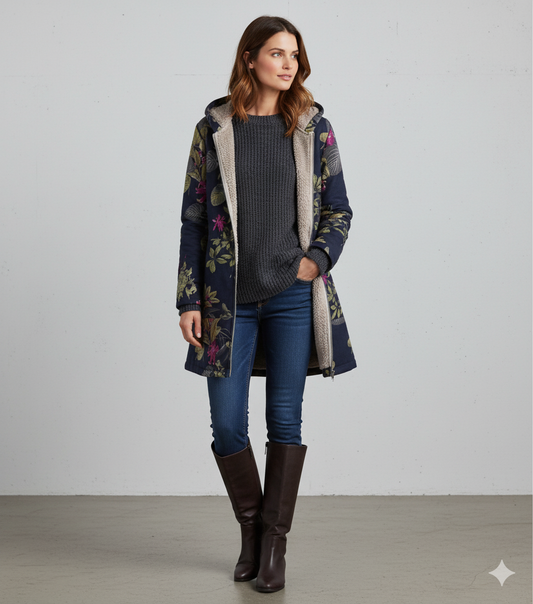 Damen Fleecejacke mit Kapuze | Plüsch & Kuschelig | Herbst/Winter