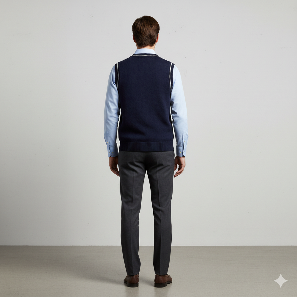 Herren Strickweste im College Stil | Herbst | Übergröße