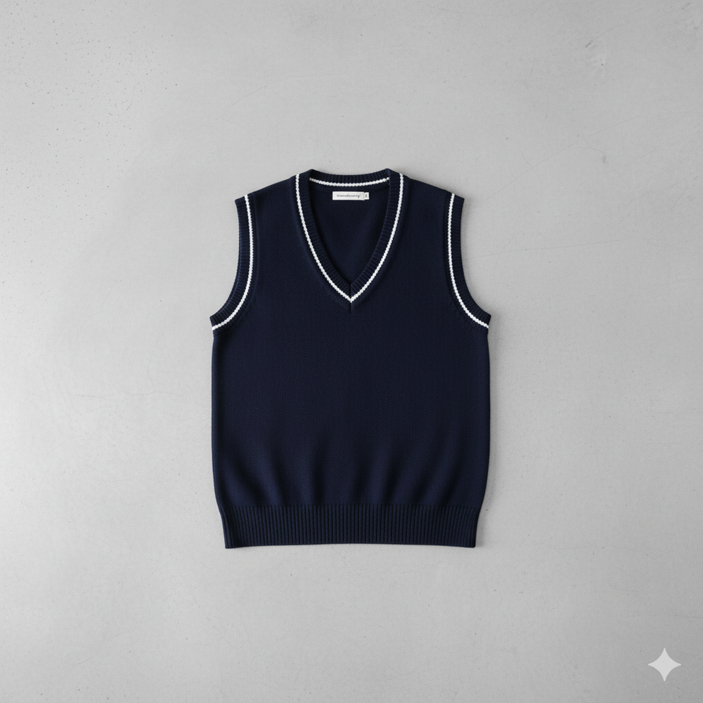 Herren Strickweste im College Stil | Herbst | Übergröße