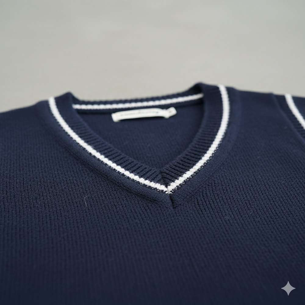 Herren Strickweste im College Stil | Herbst | Übergröße