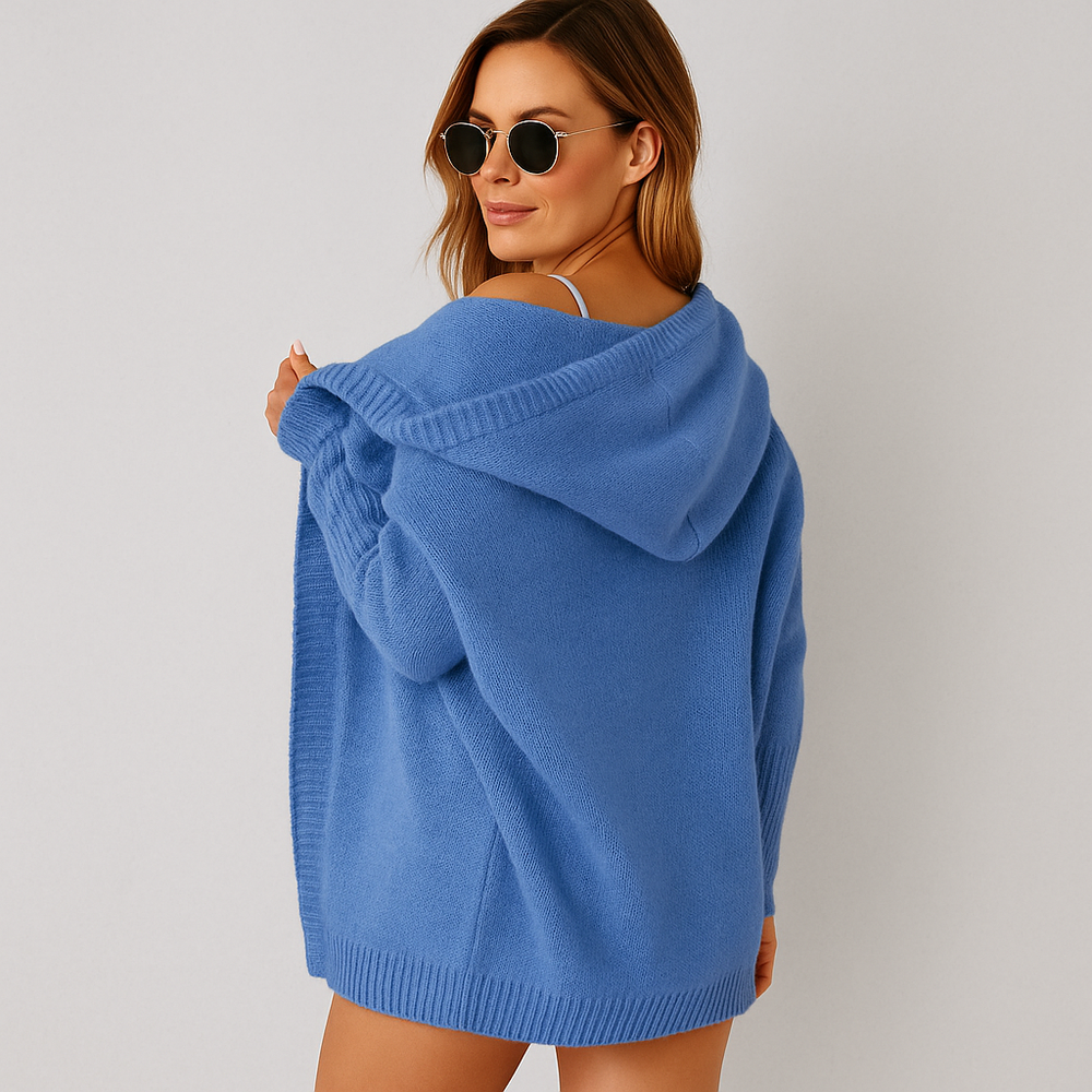 Damen Strickjacke mit Kapuze | Lässig & Übergang