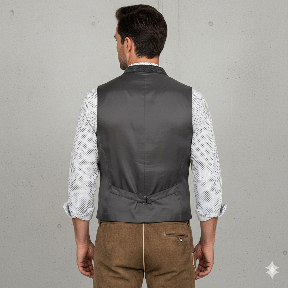 Traditionelle Herren Weste mit Stehkragen | Elegant | Oktoberfest