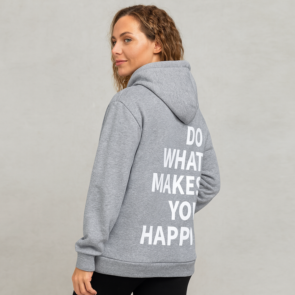 Lässiger Damen Hoodie mit Statement-Print | Freizeit & Winter