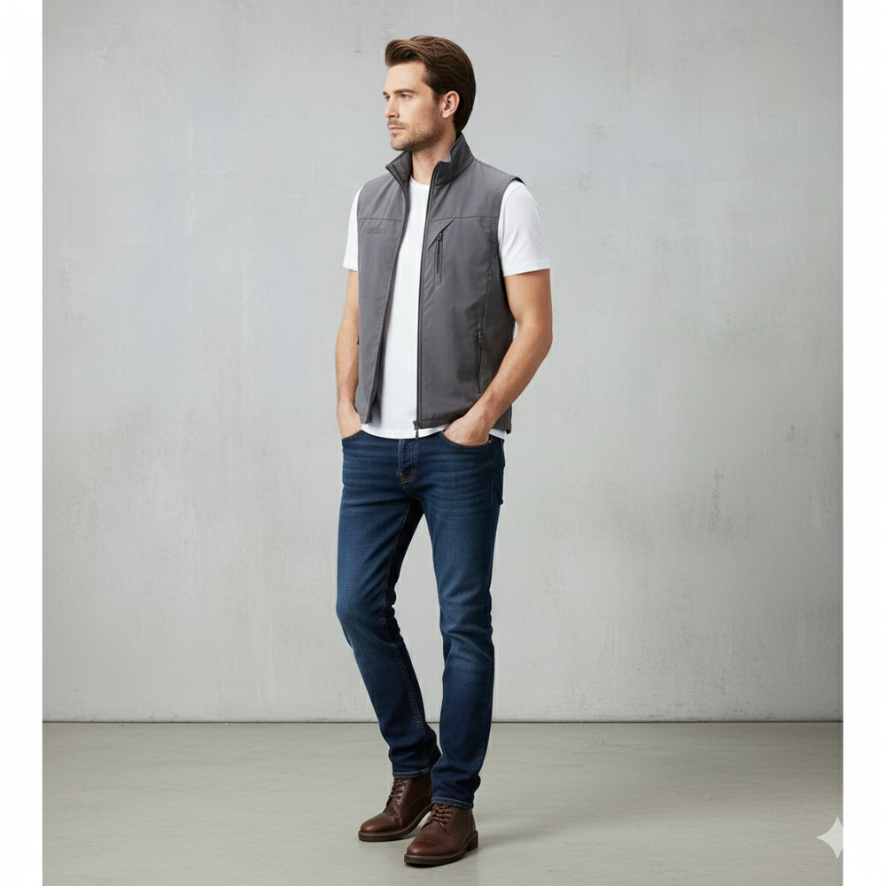 Herren Outdoor Weste mit Reißverschluss | Leicht & Atmungsaktiv