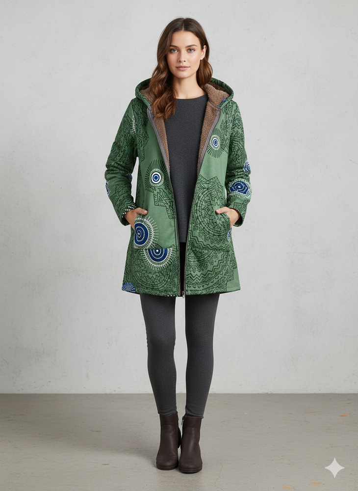 Damen Fleecejacke mit Kapuze | Plüsch & Kuschelig | Herbst/Winter