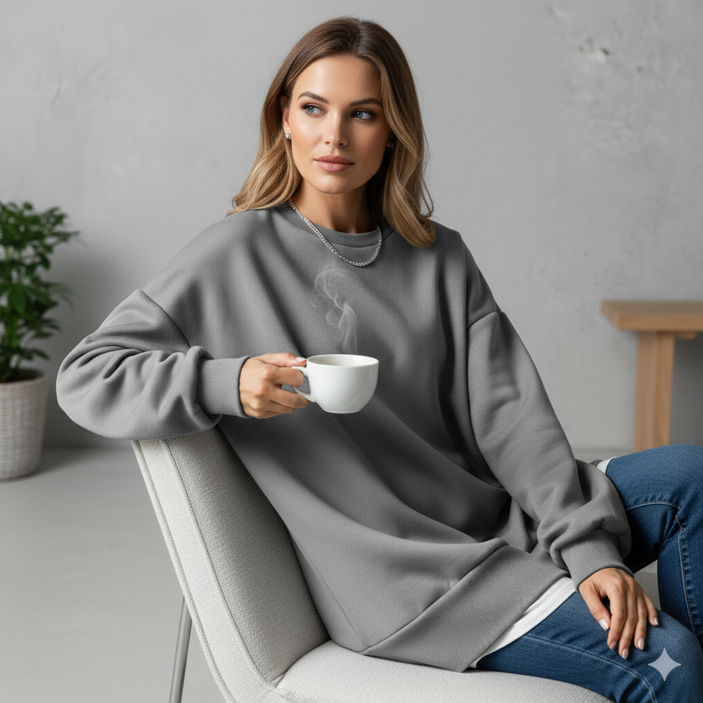 Lässiger Damen Hoodie mit Rundhalsausschnitt | Freizeit & Winter