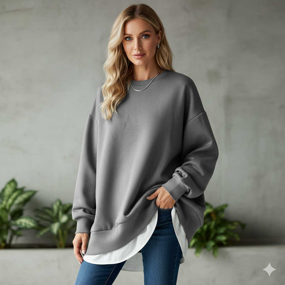 Lässiger Damen Hoodie mit Rundhalsausschnitt | Freizeit & Winter