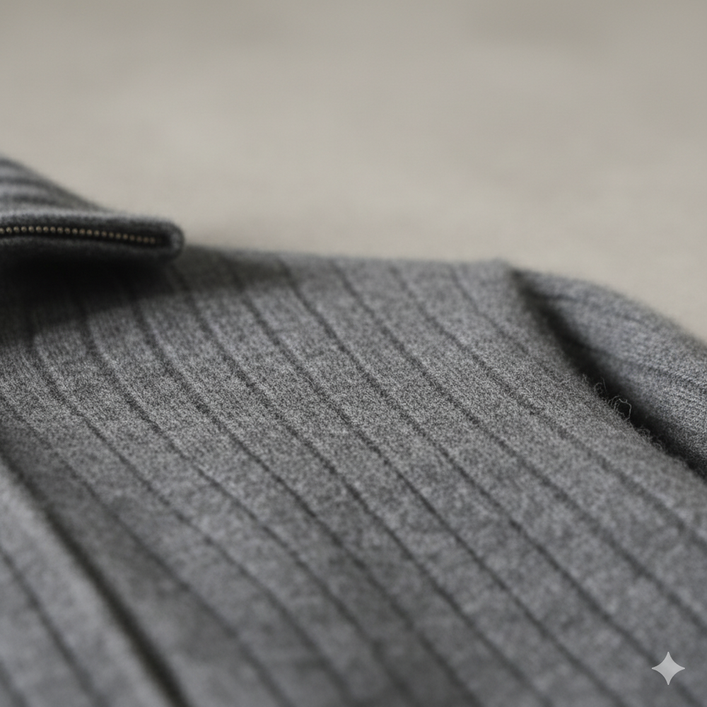 Herren Wollpullover mit Reißverschlusskragen | Elegant | Winter