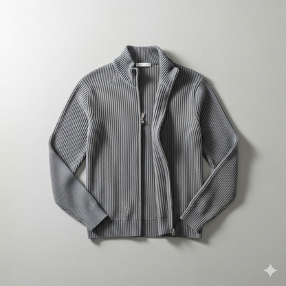 Herren Wollpullover mit Reißverschlusskragen | Elegant | Winter