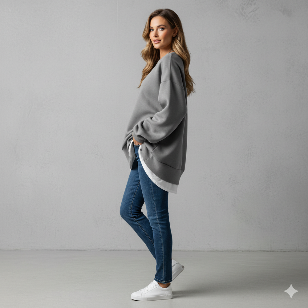 Lässiger Damen Hoodie mit Rundhalsausschnitt | Freizeit & Winter
