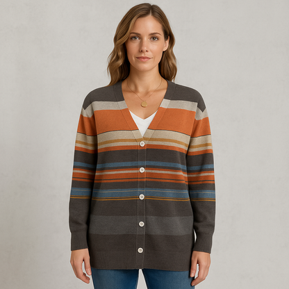 Damen Strickjacke mit abstraktem Print | Herbst/Winter | Stylisch