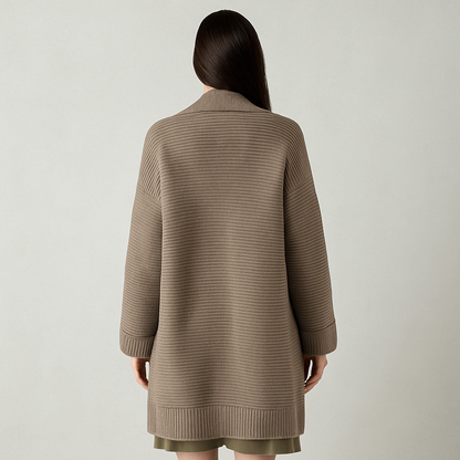 Damen Strickjacke mit Reverskragen | Warm & Lässig Winter