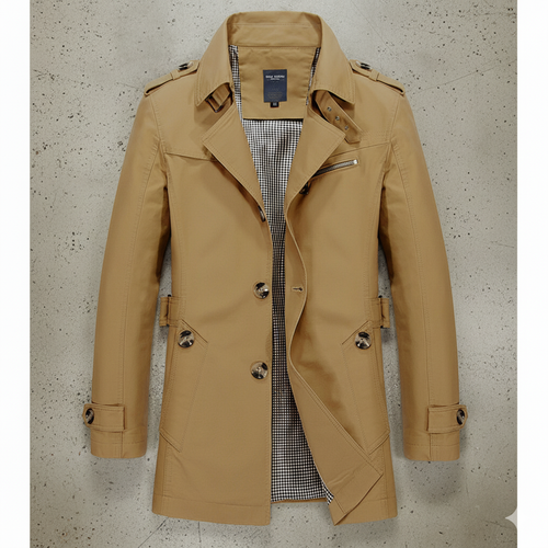 Eleganter Herren Trenchcoat mit Reverskragen | Herbst Übergang