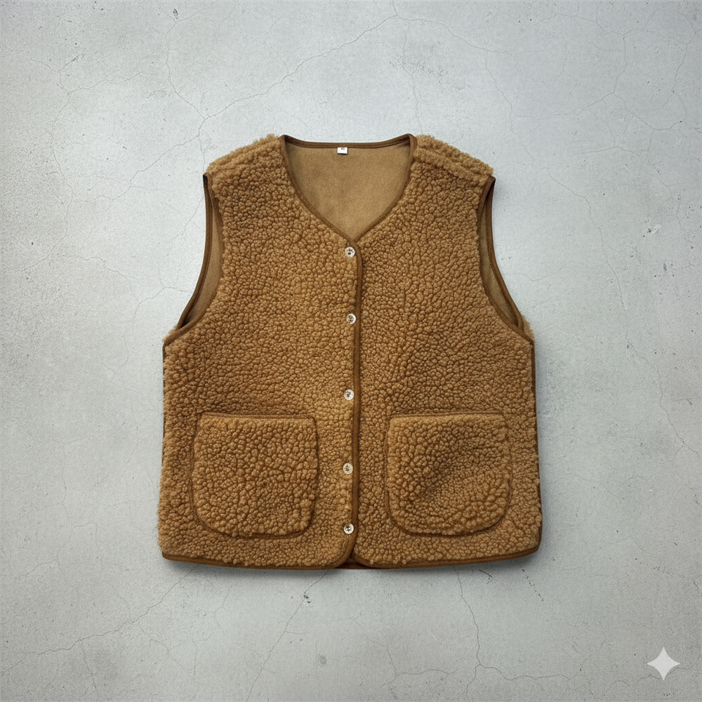 Kuschelige Damenweste aus Plüsch | Warm & Bequem für Herbst/Winter