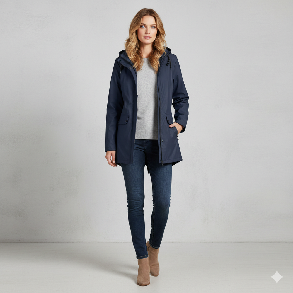 Damen Regenjacke mit Kapuze | Leicht & Wasserdicht | Übergang