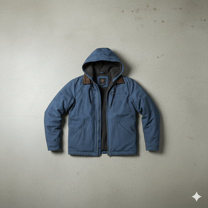Warme Herren Kapuzenjacke mit Fleecefutter | Herbst Winter