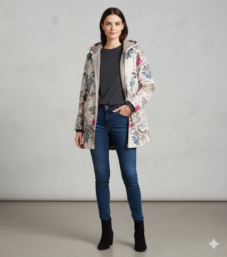 Damen Fleecejacke mit Kapuze | Plüsch & Kuschelig | Herbst/Winter