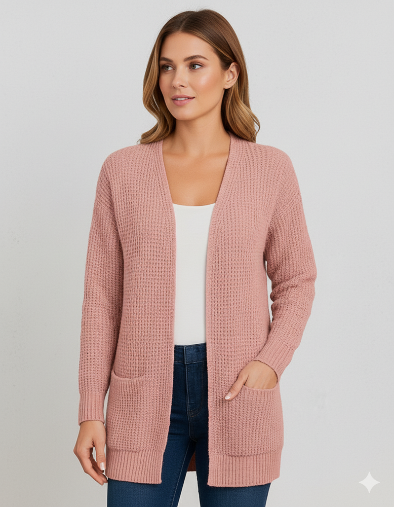 Damen Strickjacke mit Taschen | Locker & Warm | Herbst/Winter