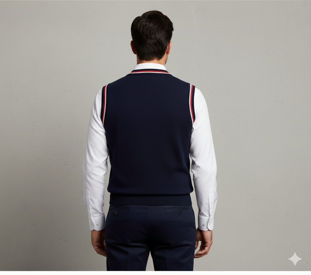 Herren Strickweste im College Stil | Herbst | Übergröße