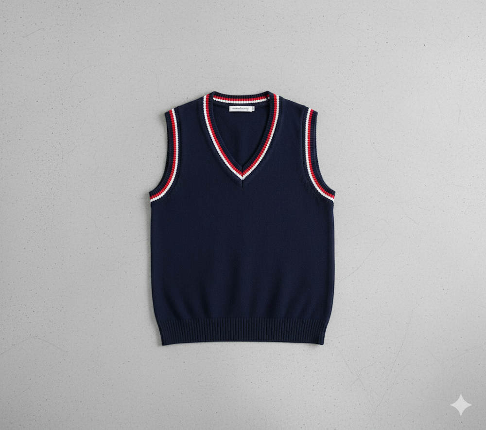 Herren Strickweste im College Stil | Herbst | Übergröße