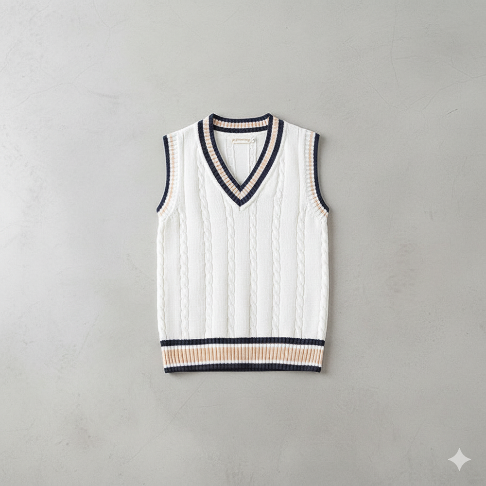 Herren Strickweste im College Stil | Herbst | Übergröße