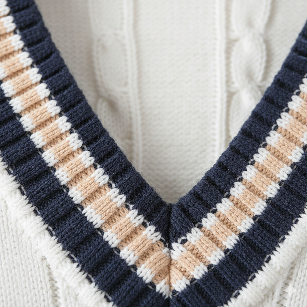 Herren Strickweste im College Stil | Herbst | Übergröße