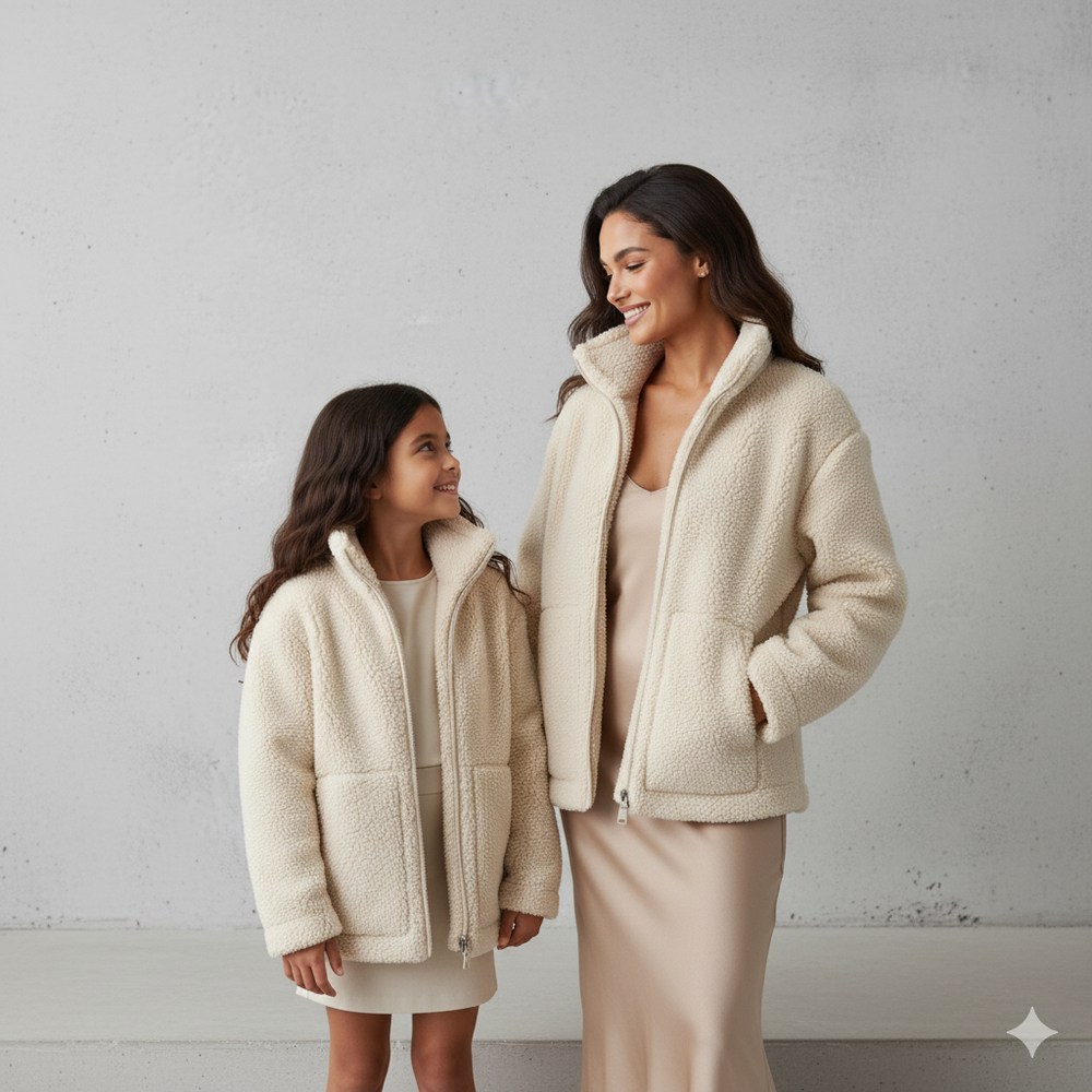 Damen Teddyjacke mit Reißverschluss | Kuschelig & Warm | Winter