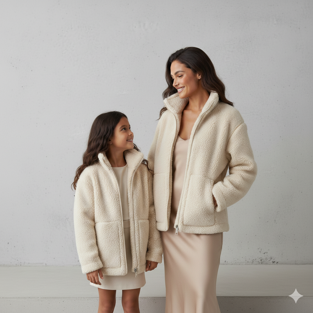 Damen Teddyjacke mit Reißverschluss | Kuschelig & Warm | Winter