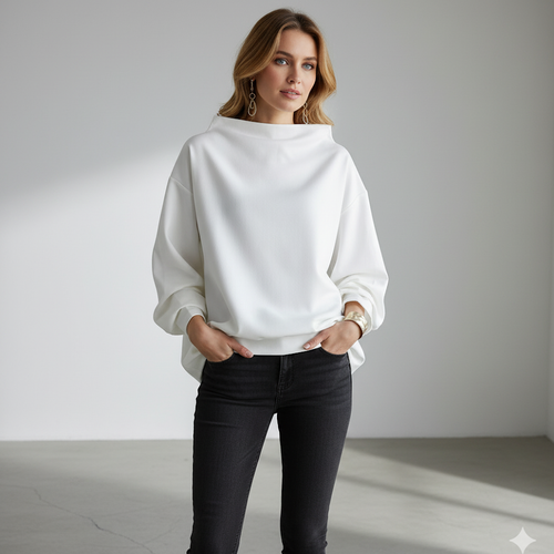 Lockerer Damenpullover mit weitem Schnitt | Elegant & Modern