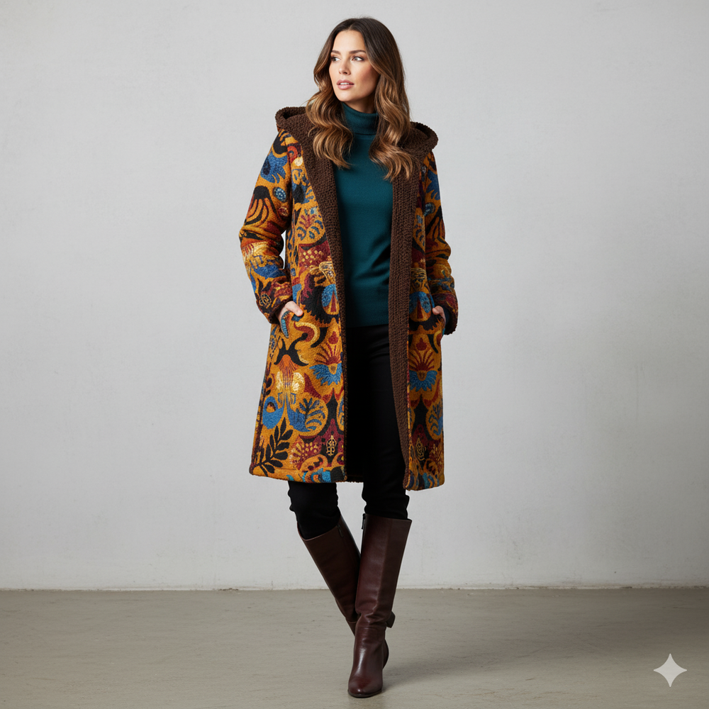 Damen Fleecejacke mit Kapuze | Plüsch & Kuschelig | Herbst/Winter