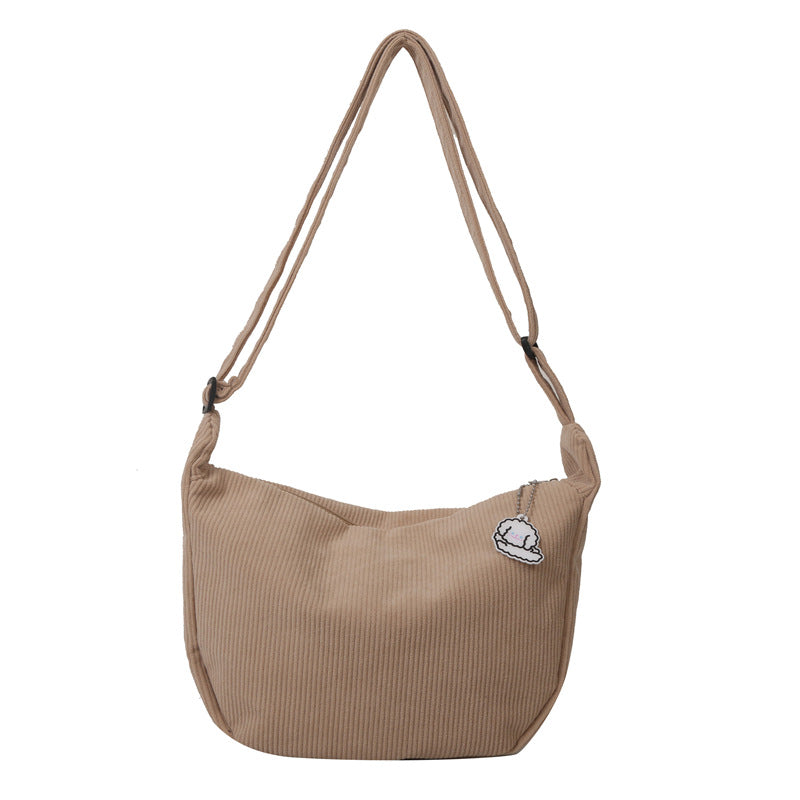Sophia – Künstlerische Ein-Schulter-Messenger-Tasche aus Cord