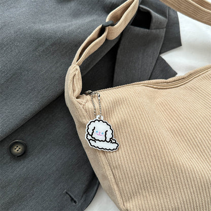 Sophia – Künstlerische Ein-Schulter-Messenger-Tasche aus Cord